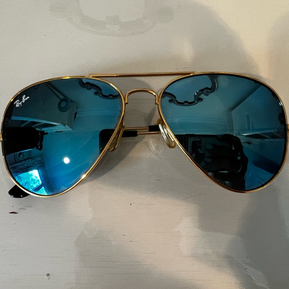 Ray-Ban flash blue aviator sunglasses